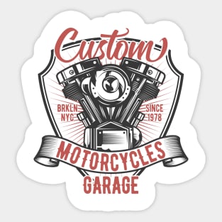 Custom motorcycle garage Sticker